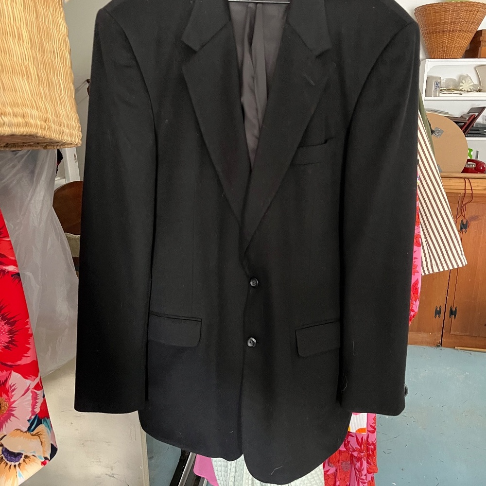 Loro Piana & Co.  Made in Italy 100% cashmere jet black NORDSTROM OVERCOAT - Picture 6 of 6